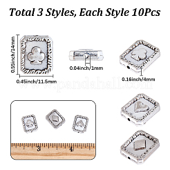 30Pcs 3 Styles Tibetan Style Alloy Beads&nbsp;FIND-SC0020-99B