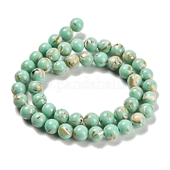 Assembled Synthetic Stone and Trochus Shell Beads Strands&nbsp;G-B128-08C-02