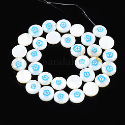Natural Freshwater Shell Enamel Beads&nbsp;SHEL-N026-194-03A