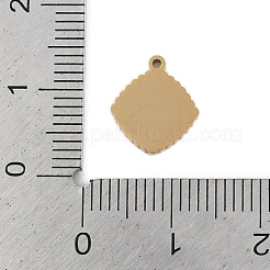 Ion Plating(IP) 304 Stainless Steel Pendant Cabochon Settings&nbsp;STAS-U019-49G