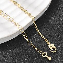 2.5MM Brass Twisted Infinity Link Chain Necklaces for Women&nbsp;NJEW-F366-07B-G