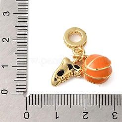 Rack Plating Brass Enamel European Dangle Charms&nbsp;LS-KK-P279-41G
