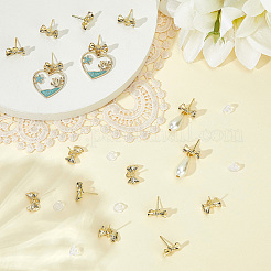 60Pcs Bowknot Alloy Stud Earring Findings&nbsp;FIND-BBC0004-63B
