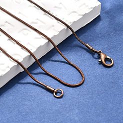 Brass Round Snake Chain Necklaces&nbsp;X-KK-F763-07R