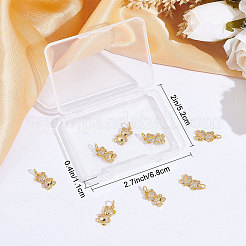 Brass Micro Pave Clear Cubic Zirconia Pendants&nbsp;ZIRC-SC0001-25