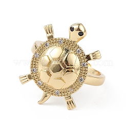 Cubic Zirconia Tortoise Adjustable Ring&nbsp;RJEW-L100-022G