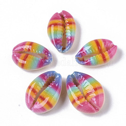 Printed Natural Cowrie Shell Beads&nbsp;X-SSHEL-R047-01-A06
