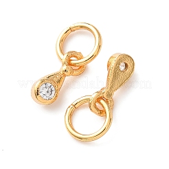Brass Micro Pave Cubic Zirconia Charms&nbsp;KK-C157-32G