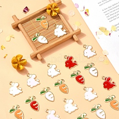 60Pcs 6 Styles Alloy Enamel Pendants&nbsp;ENAM-CJ0003-19