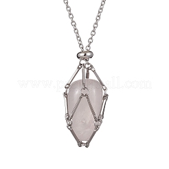Crystal Holder Cage Necklace&nbsp;NJEW-JN04585