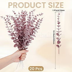 20Pcs Plastic Artificial Eucalyptus Leaves&nbsp;DJEW-GF0001-88B