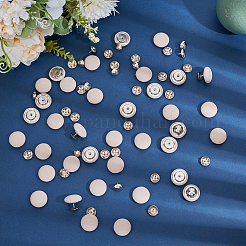 36Pcs Flat Round Cloth Cap Nail Buttons&nbsp;BUTT-CY0001-34C