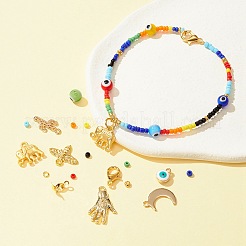 DIY Evil Eye Bracelet Necklace Making Kit&nbsp;DIY-FS0004-28