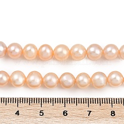 Natural Cultured Freshwater Pearl Beads Strands&nbsp;PEAR-I007-07X-02B