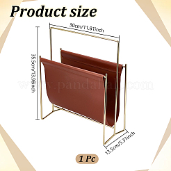 Iron with PVC Imitation Leather Book Storage Holders&nbsp;AJEW-WH0481-553