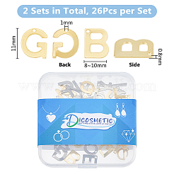 2 Sets 2 Style 304 Stainless Steel Charms&nbsp;STAS-DC0015-86