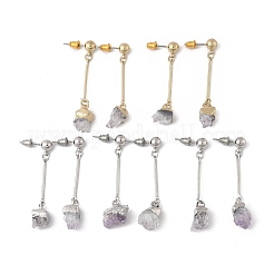 Druzy Crystal Dangle Earrings&nbsp;EJEW-L196-01