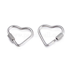 Non-Tarnish 304 Stainless Steel Screw Carabiner Lock Charms&nbsp;LS-STAS-K192-02P