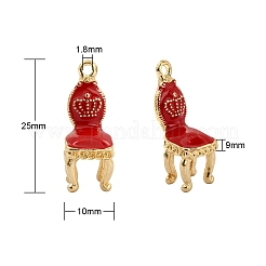 30Pcs 6 Colors Alloy Enamel Pendants&nbsp;ENAM-CJ0002-36