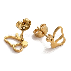 PVD Vacuum Plating 304 Stainless Steel Stud Earrings&nbsp;EJEW-Z040-55G