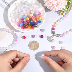 210Pcs 7 Colors Transparent Resin UV Reactive Beads&nbsp;RESI-PA0001-40A