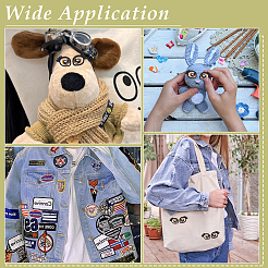 20 Pairs Polyester Clothing Patches&nbsp;DIY-PH0034-98A-01
