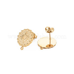 Ion Plating(IP) 304 Stainless Steel Stud Earring Findings&nbsp;STAS-N097-244LG