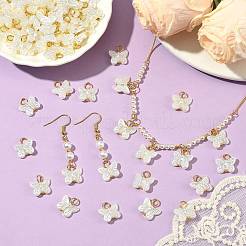200Pcs ABS Imitation Pearl Butterfly Charms&nbsp;PALLOY-SZ00045