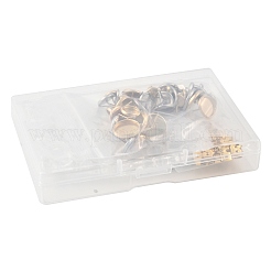 DIY 304 Stainless Steel Flat Round Stud Earring Making Kits&nbsp;DIY-FS0010-53