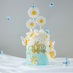 12Pcs 6 Styles Acrylic Mirror Butterfly Cupcake Toppers&nbsp;FIND-CN0001-44