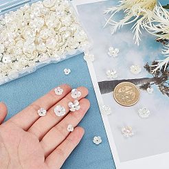 300Pcs 5 Style ABS Plastic Imitation Pearl Bead Caps&nbsp;OACR-NB0001-39