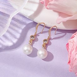 Acrylic Pearl Pendants Dangle Earrings&nbsp;EJEW-JE06017