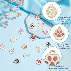 72Pcs 6 Colors Alloy Enamel Pendants&nbsp;ENAM-GO0001-16