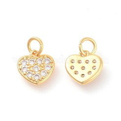 Brass Micro Pave Cubic Zirconia Charms&nbsp;ZIRC-F106-07G