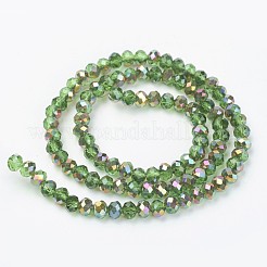 Electroplate Transparent Glass Beads Strands&nbsp;EGLA-A034-T4mm-R13
