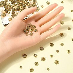 150Pcs 15 Style Tibetan Style Alloy Flower Bead Caps&nbsp;TIBE-YW0001-56