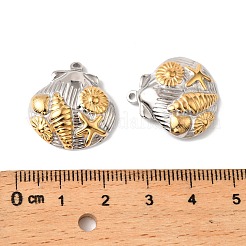 304 Stainless Steel Pendants&nbsp;STAS-Z145-02GP-01