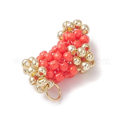 Christmas Handmade Glass Seed Beaded Christmas Stocking Charms&nbsp;PALLOY-MZ01069-02
