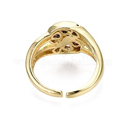 Brass Micro Pave Cubic Zirconia Cuff Rings&nbsp;RJEW-S045-072-NR
