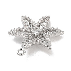 Brass Pave Clear Cubic Zirconia Pendants&nbsp;LS-KK-Z061-09P-02