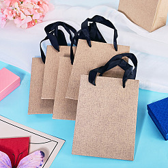 10Pcs Paper Gift Tote Bags with Nylon Ribbon Handles&nbsp;ABAG-TA0002-31B