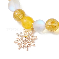 2Pcs 304 Stainless Steel & Brass Charm Bracelets&nbsp;BJEW-TA00694