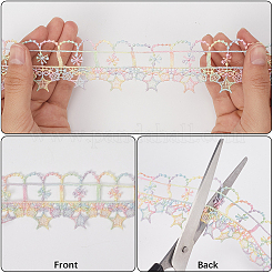 5 Yards Flower Polyester Lace Ribbon&nbsp;OCOR-GF0004-95F