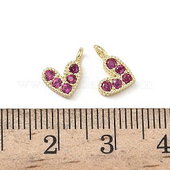 Brass Micro Pave Cubic Zirconia Charms&nbsp;RB-I078-66G-NR-1