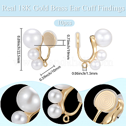 10Pcs Brass Ear Cuff Findings&nbsp;KK-BBC0022-46