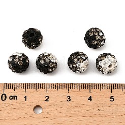 Two-Tone Color Handmade Polymer Clay Disco Ball Beads&nbsp;X-RB-R041-07