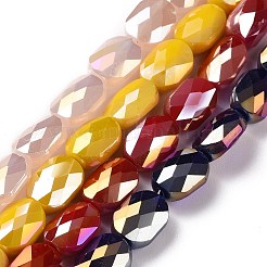 Faceted Electroplated Glass Beads Strands&nbsp;GLAA-G092-C