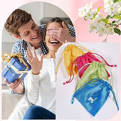 6Pcs 6 Colors Rectangle Cloth Packing Pouches&nbsp;ABAG-CA0001-15