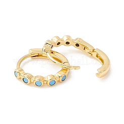 Cubic Zirconia Huggie Hoop Earrings&nbsp;EJEW-I260-12G-NR