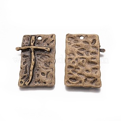 Tibetan Style Alloy Pendant&nbsp;TIBEP-40038-AB-NR